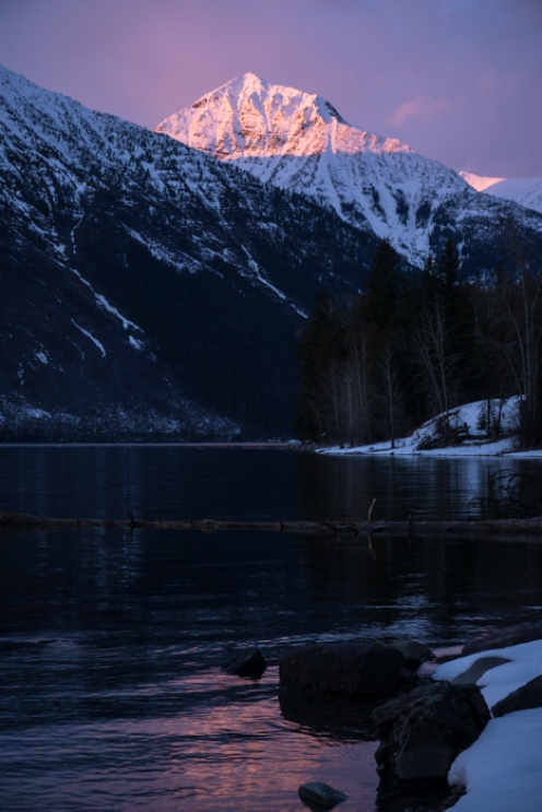 Lake McDonald with Mt. Vaught Standing in the Alpenglow
